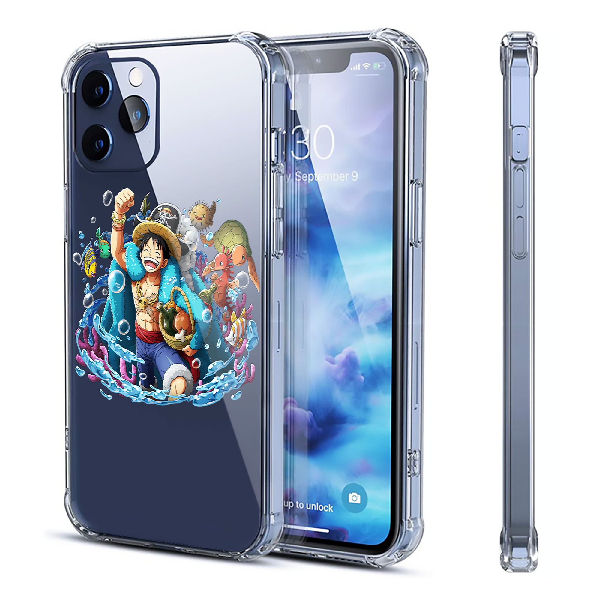（画像用） ワンピース モンキー・D・ルフィ ONE PIECE Monkey D. Luffy 【iPhone 12シリーズ対応】透明スマホケース（クリアソフトケース）